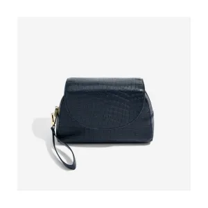 Wrap Around Makeup Bag - Navy Croc - 74302