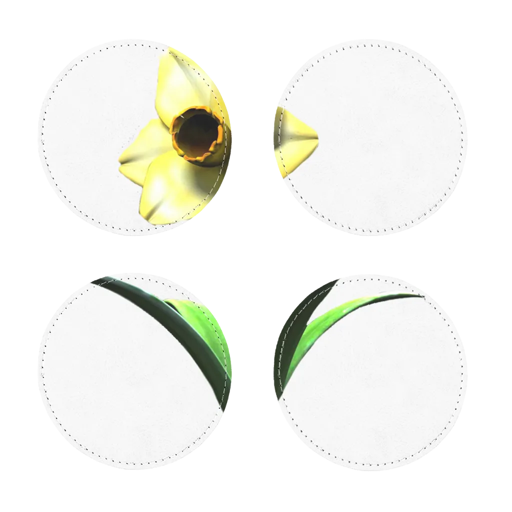 Yellow Flower Sublimation Coasters Pack of Four