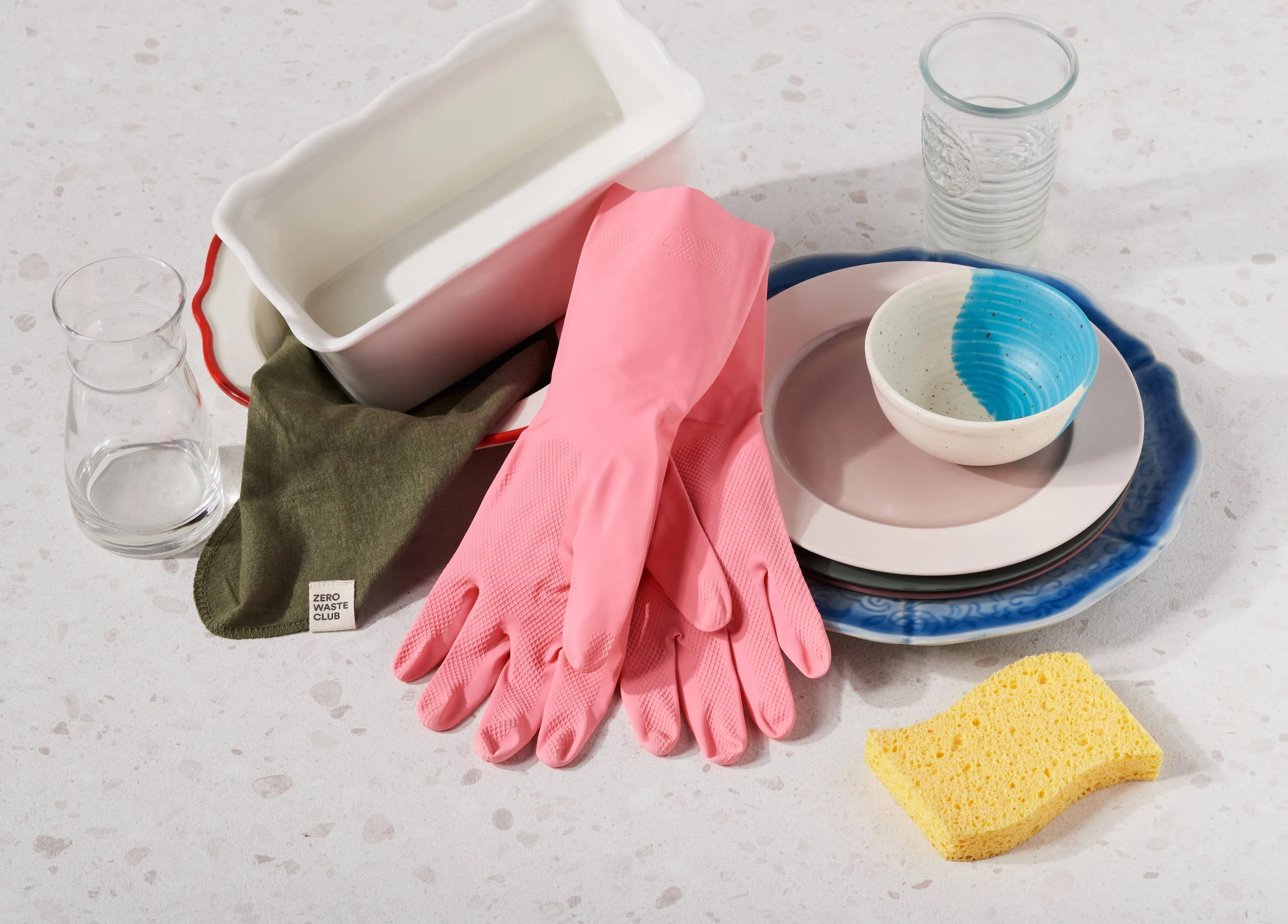 Zero Waste Club- Natural Rubber Cleaning Gloves for Household, Kitchen