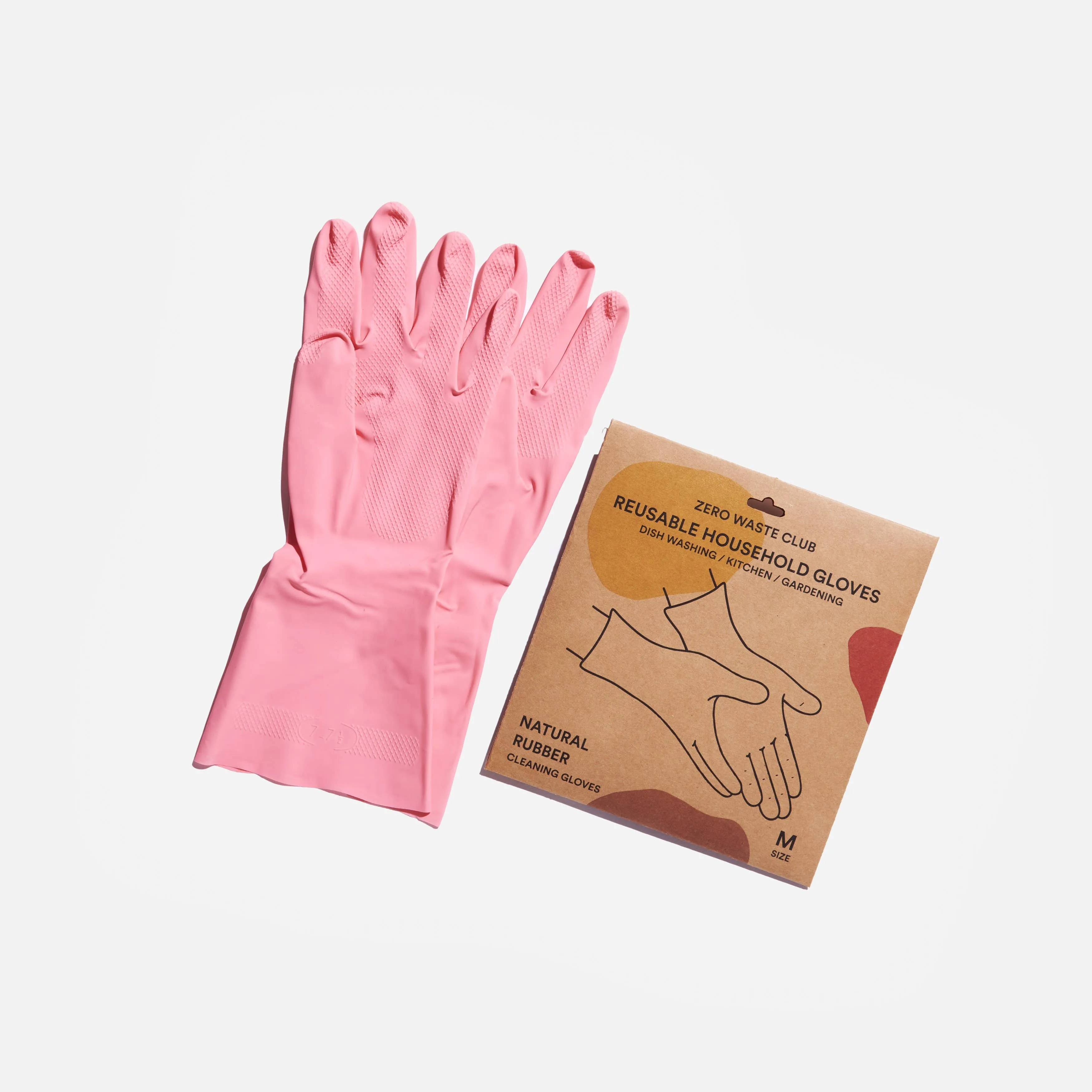 Zero Waste Club- Natural Rubber Cleaning Gloves for Household, Kitchen