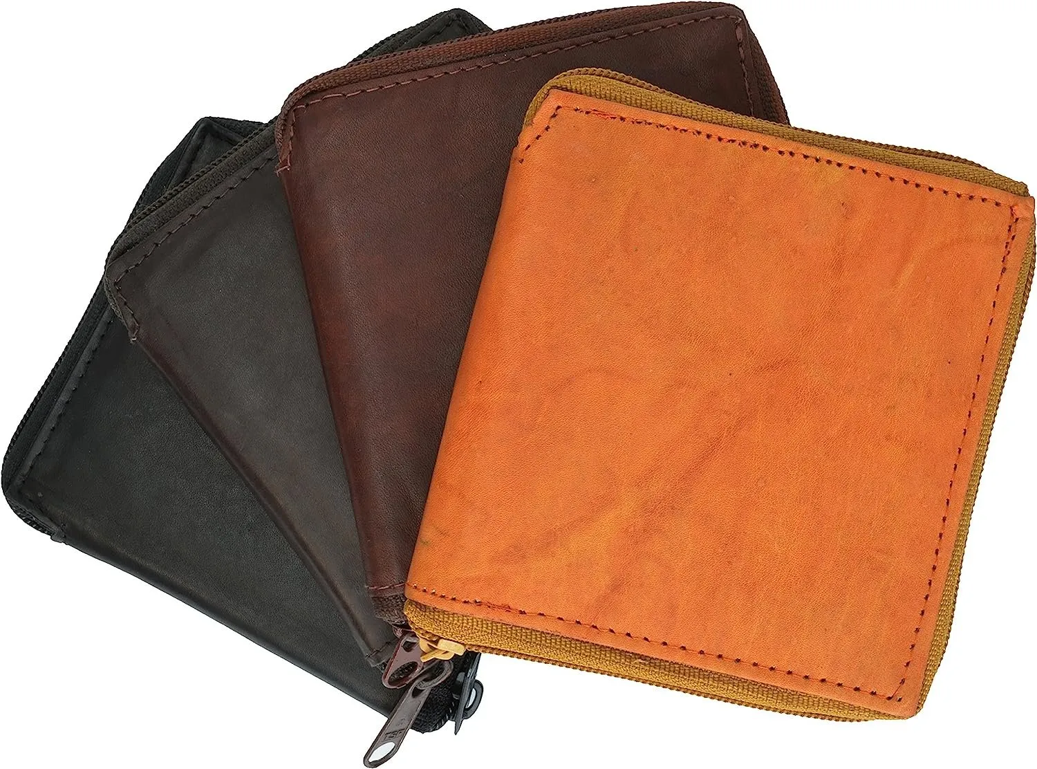 Zip Around Bifold Wallet with Snap Down Coin Purse for Men by Marshal